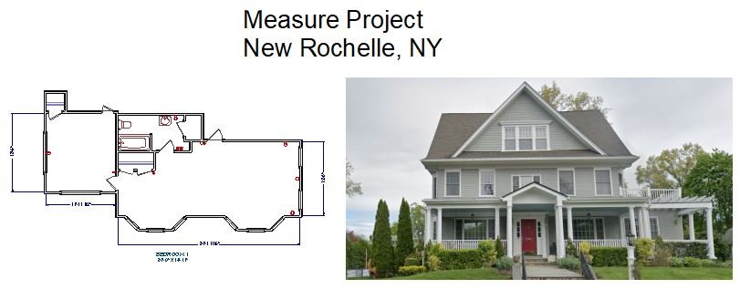 Accurate home measurement project of a New Rochelle, NY home by Home Measure Service, creating detailed floor plans and room dimensions for real estate and design.