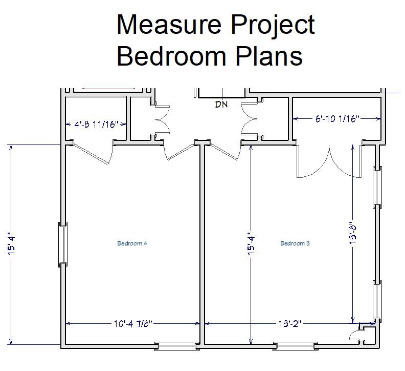 Kids' Bedroom Measure Service finished floor plan layout